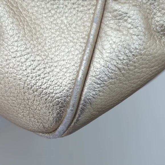 Kate Spade Gold Shoulder Bag Metallic Finish & Care Card Included 10Lx14W - Picture 8 of 17